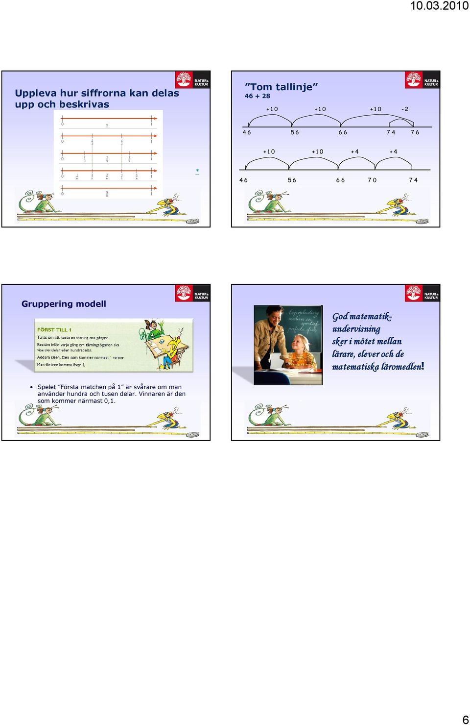 undervisning sker i mötet mellan lärare, elever och de matematiska läromedlen!