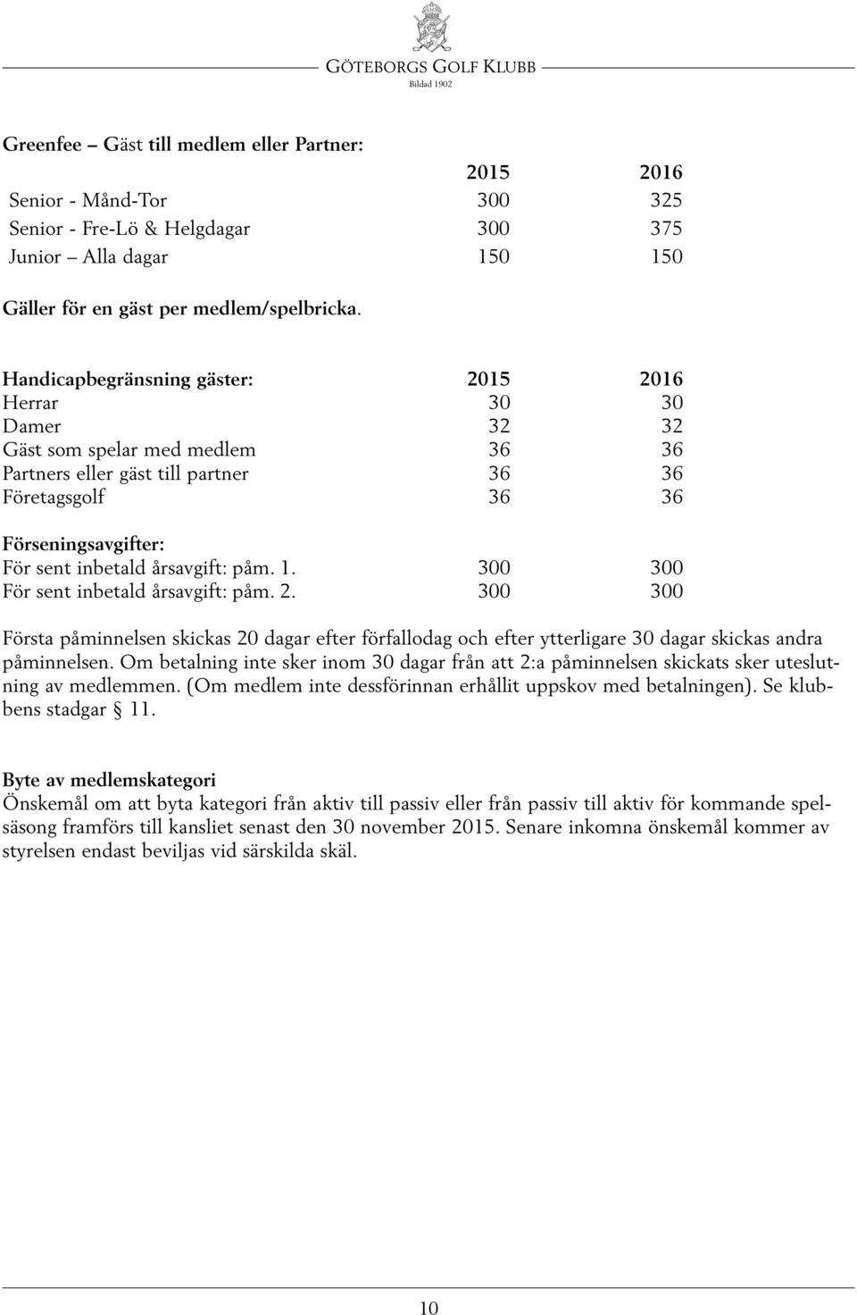 årsavgift: påm. 1. 300 300 För sent inbetald årsavgift: påm. 2. 300 300 Första påminnelsen skickas 20 dagar efter förfallodag och efter ytterligare 30 dagar skickas andra påminnelsen.