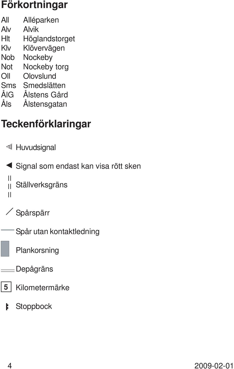 Teckenförklaringar 123 123 123 123 Huvudsignal Signal som endast kan visa rött sken