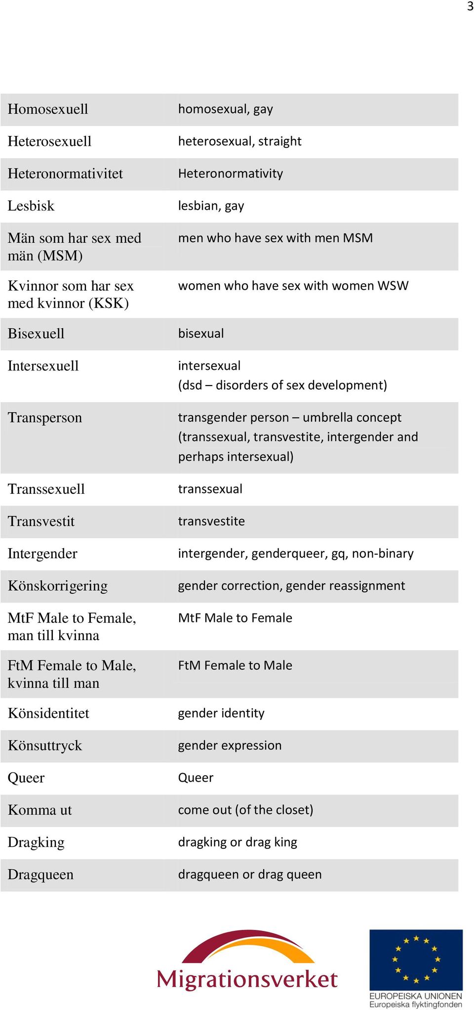 Heteronormativity lesbian, gay men who have sex with men MSM women who have sex with women WSW bisexual intersexual (dsd disorders of sex development) transgender person umbrella concept