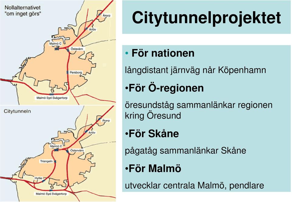 sammanlänkar regionen kring Öresund För Skåne