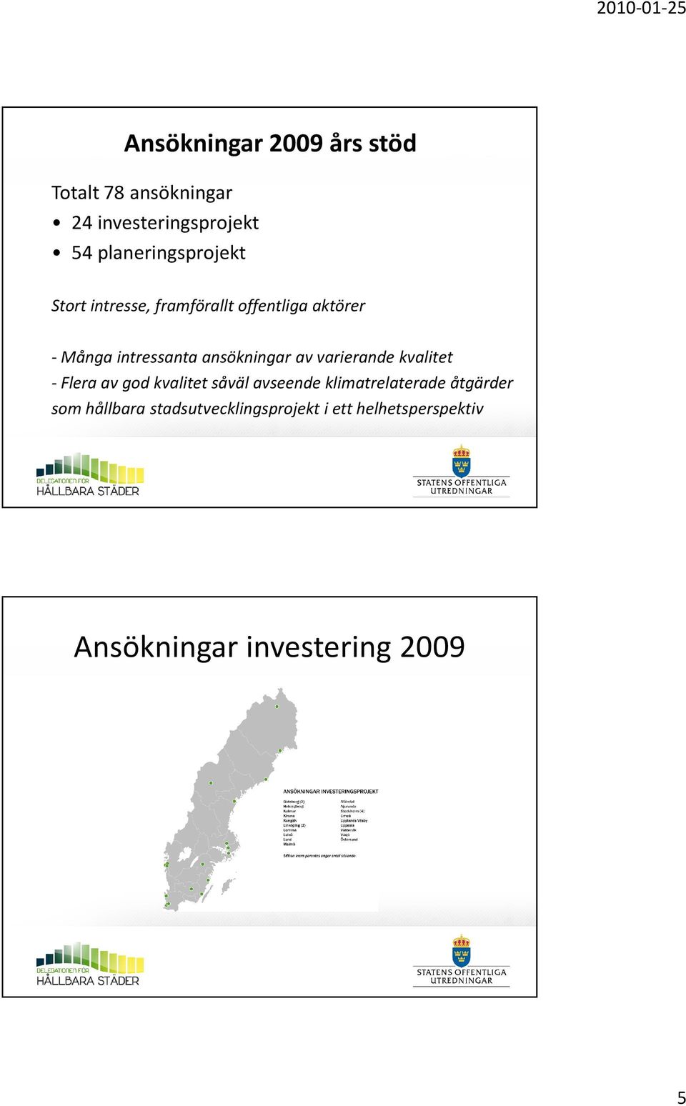 ansökningar av varierande kvalitet - Flera av god kvalitet såväl avseende