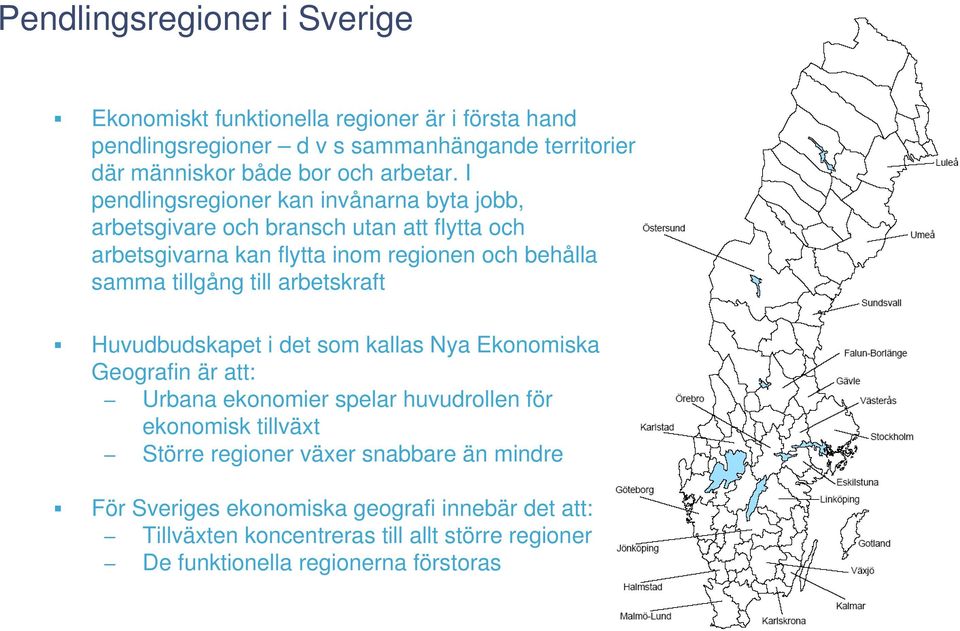 I pendlingsregioner kan invånarna byta jobb, arbetsgivare och bransch utan att flytta och arbetsgivarna kan flytta inom regionen och behålla samma tillgång