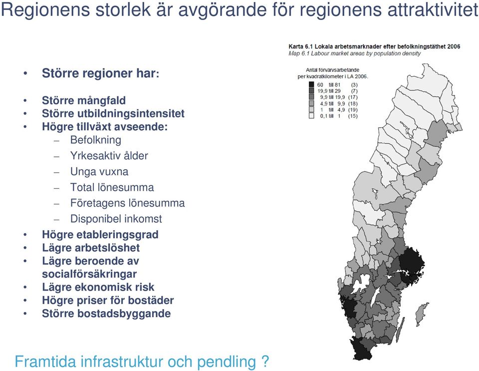 Företagens lönesumma Disponibel inkomst Högre etableringsgrad Lägre arbetslöshet Lägre beroende av