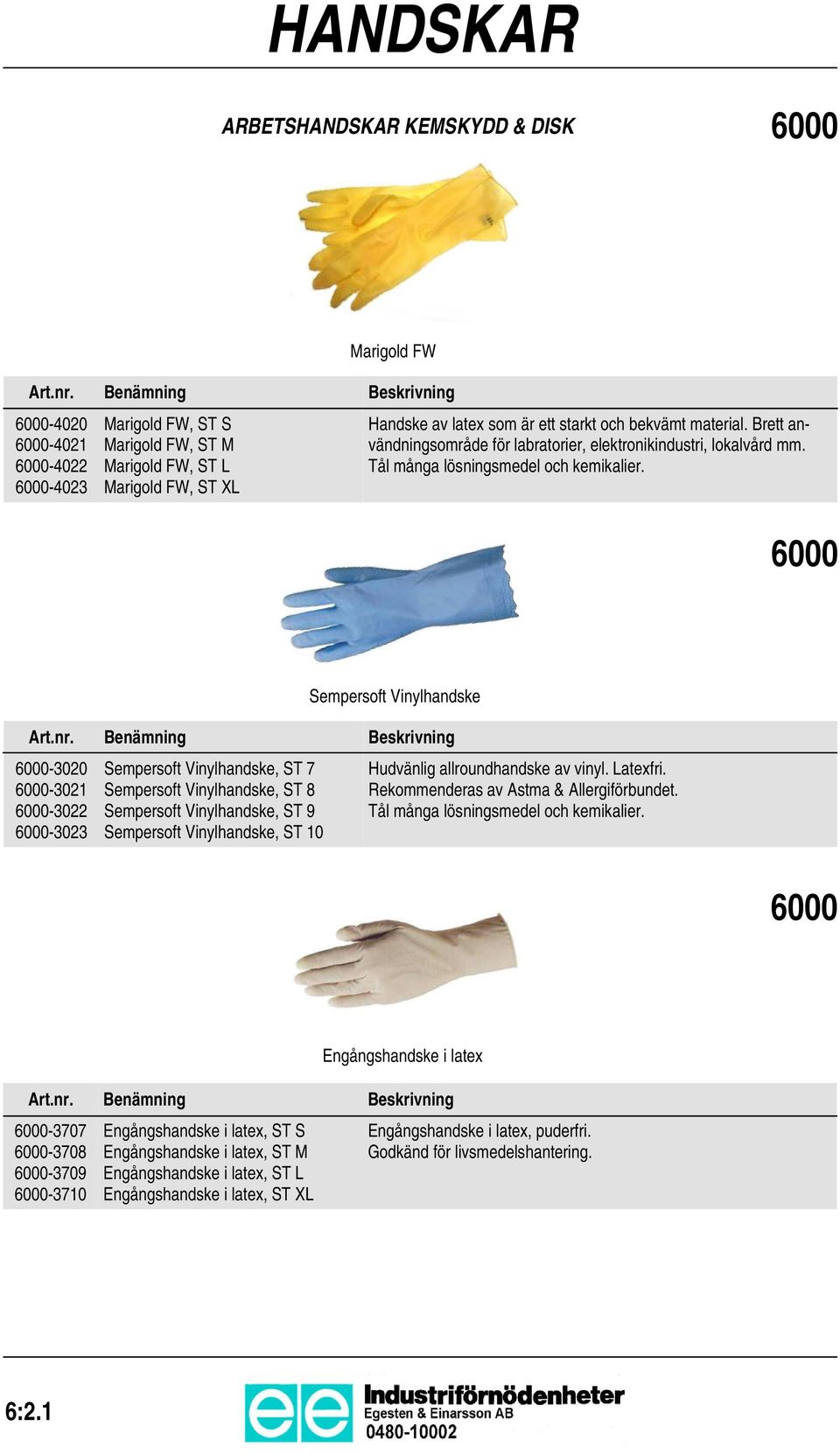 6000 Sempersoft Vinylhandske Beskrivning 6000-3020 6000-3021 6000-3022 6000-3023 Sempersoft Vinylhandske, ST 7 Sempersoft Vinylhandske, ST 8 Sempersoft Vinylhandske, ST 9 Sempersoft Vinylhandske, ST