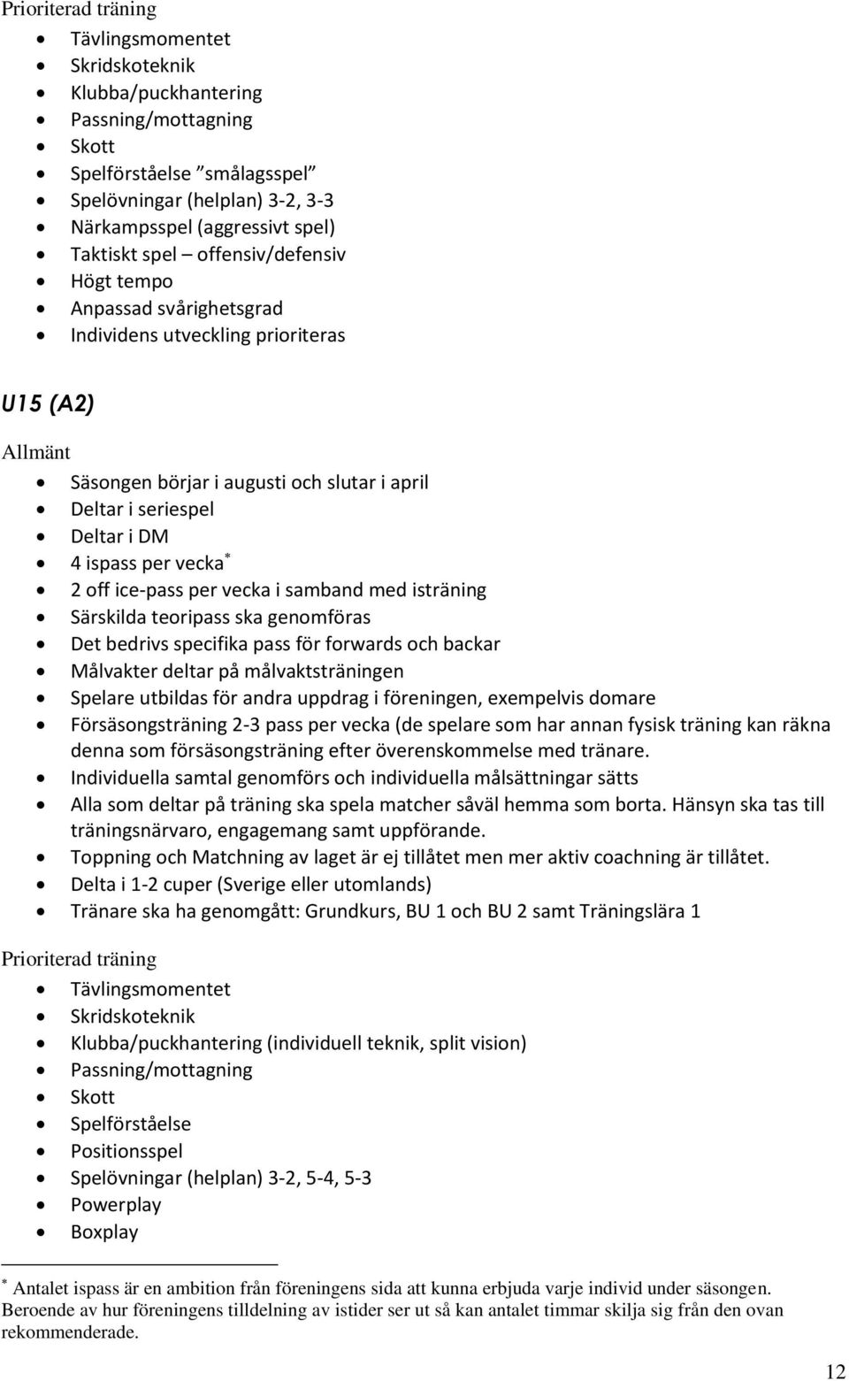 med isträning ärskilda teoripass ska genomf ras et edrivs specifika pass f r for ards och ackar ålvakter deltar på målvaktsträningen pelare ut ildas f r andra uppdrag i f reningen, e empelvis domare