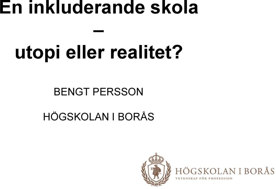 realitet?