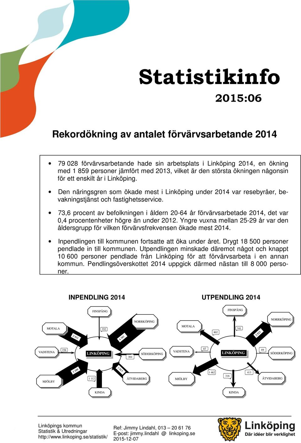 73,6 procent av befolkningen i åldern 2-64 år förvärvsarbetade, det var,4 procentenheter högre än under 212. Yngre vuxna mellan 25-29 år var den åldersgrupp för vilken förvärvsfrekvensen ökade mest.