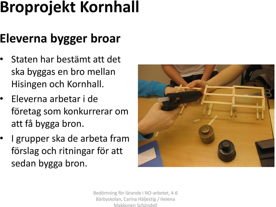 Eleverna arbetar i de företag som konkurrerar om att få bygga