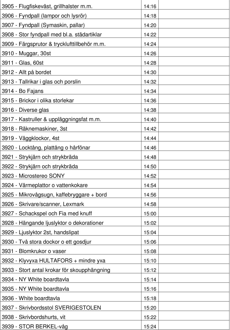 Diverse glas 14:38 3917 - Kastruller & uppläggningsfat m.