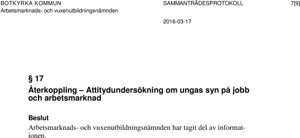 Attitydundersökning om ungas syn på