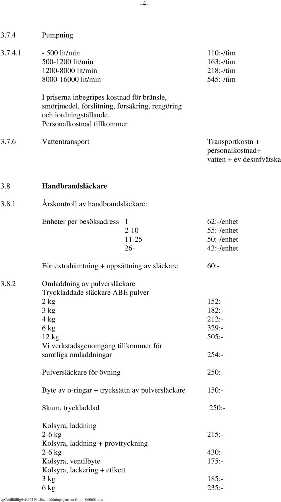 Handbrandsläckare 3.8.