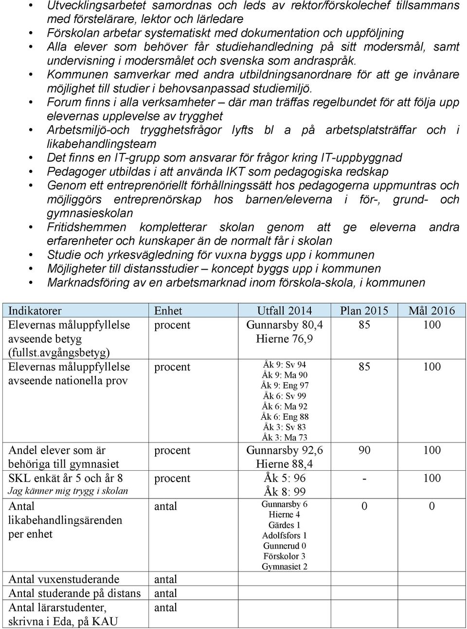 Kommunen samverkar med andra utbildningsanordnare för att ge invånare möjlighet till studier i behovsanpassad studiemiljö.