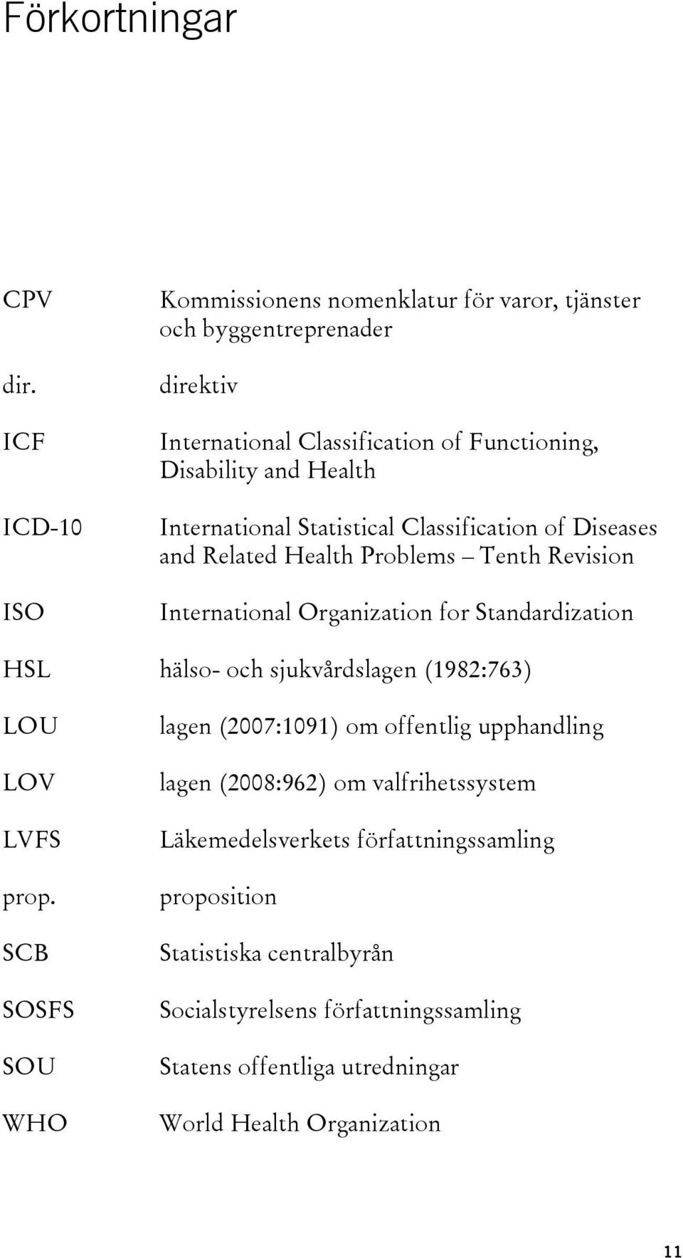 International Statistical Classification of Diseases and Related Health Problems Tenth Revision International Organization for Standardization HSL hälso- och