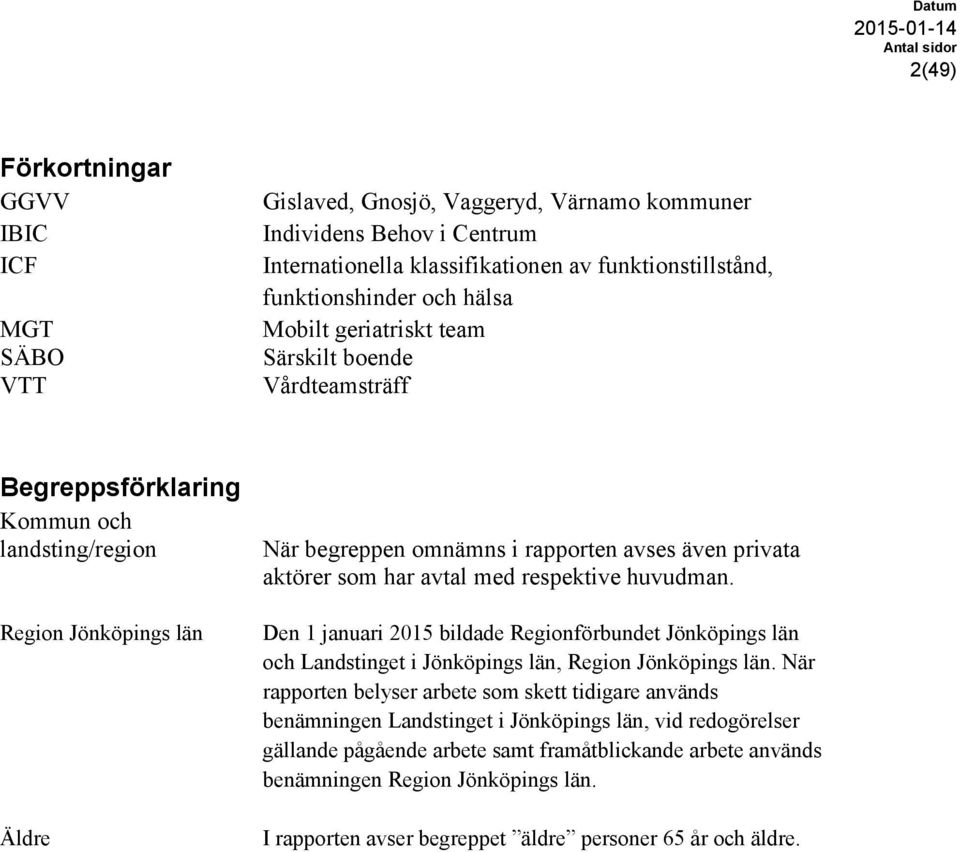 som har avtal med respektive huvudman. Den 1 januari 2015 bildade Regionförbundet Jönköpings län och Landstinget i Jönköpings län, Region Jönköpings län.