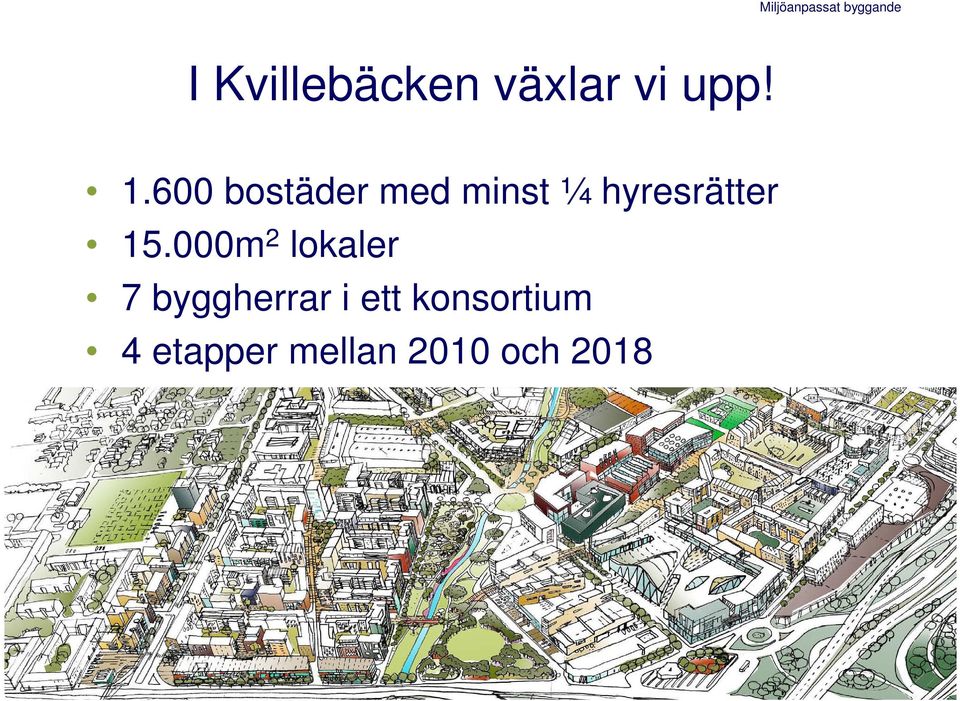 000m2 lokaler 7 byggherrar i ett konsortium 4 etapper