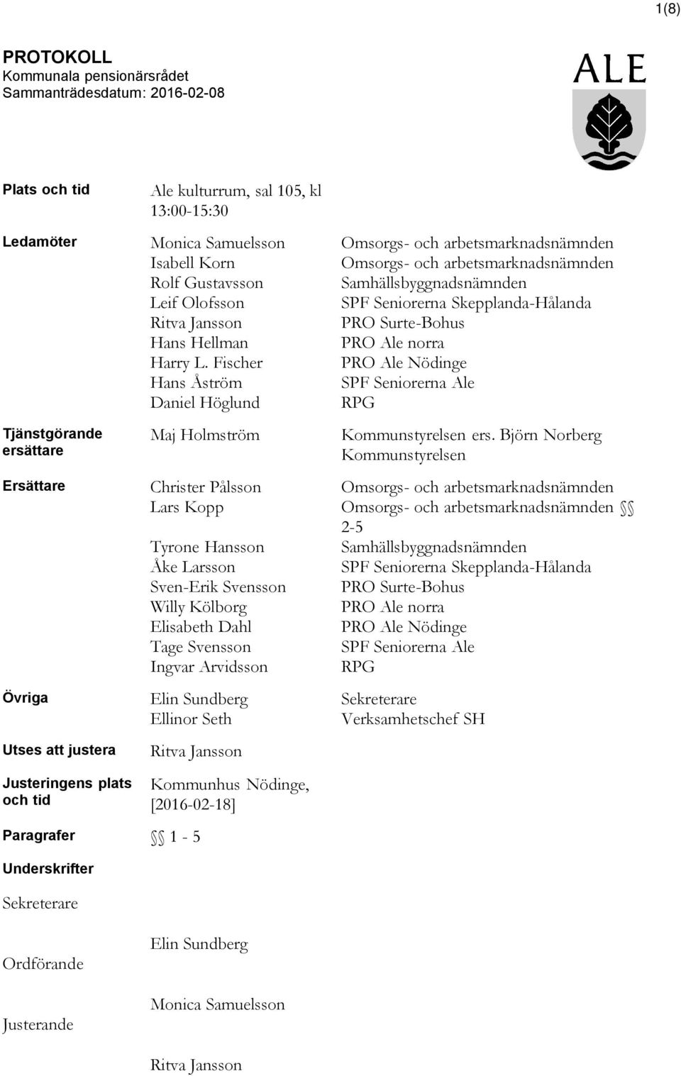 Fischer Hans Åström Daniel Höglund Maj Holmström Christer Pålsson Lars Kopp Tyrone Hansson Åke Larsson Sven-Erik Svensson Willy Kölborg Elisabeth Dahl Tage Svensson Ingvar Arvidsson Elin Sundberg