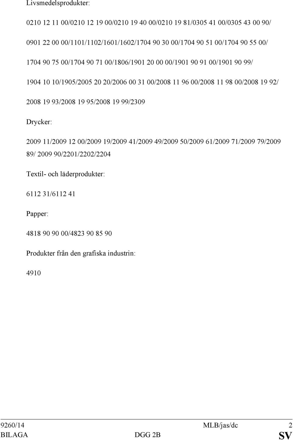 00/2008 19 92/ 2008 19 93/2008 19 95/2008 19 99/2309 Drycker: 2009 11/2009 12 00/2009 19/2009 41/2009 49/2009 50/2009 61/2009 71/2009 79/2009 89/ 2009