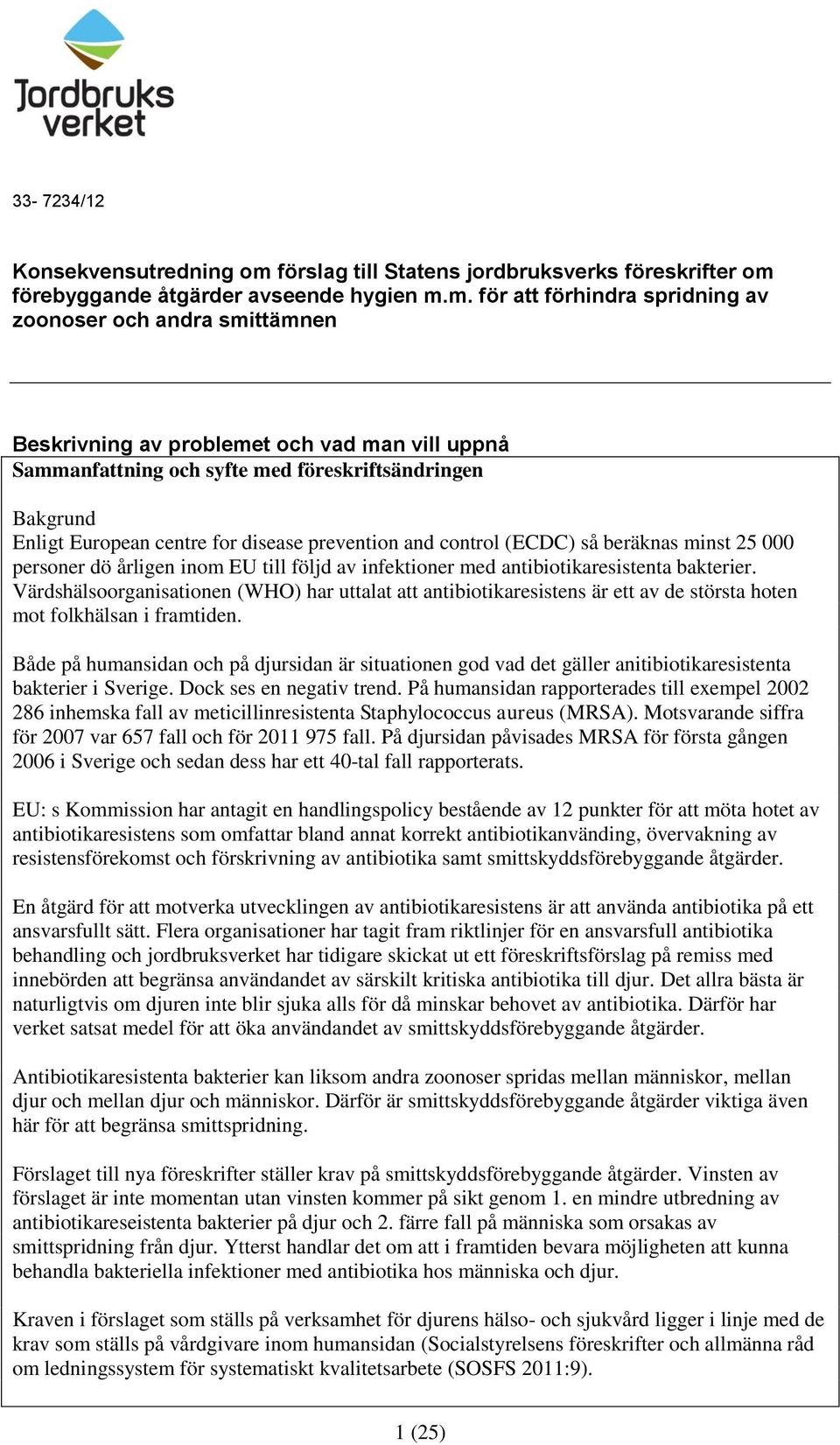 förebyggande åtgärder avseende hygien m.