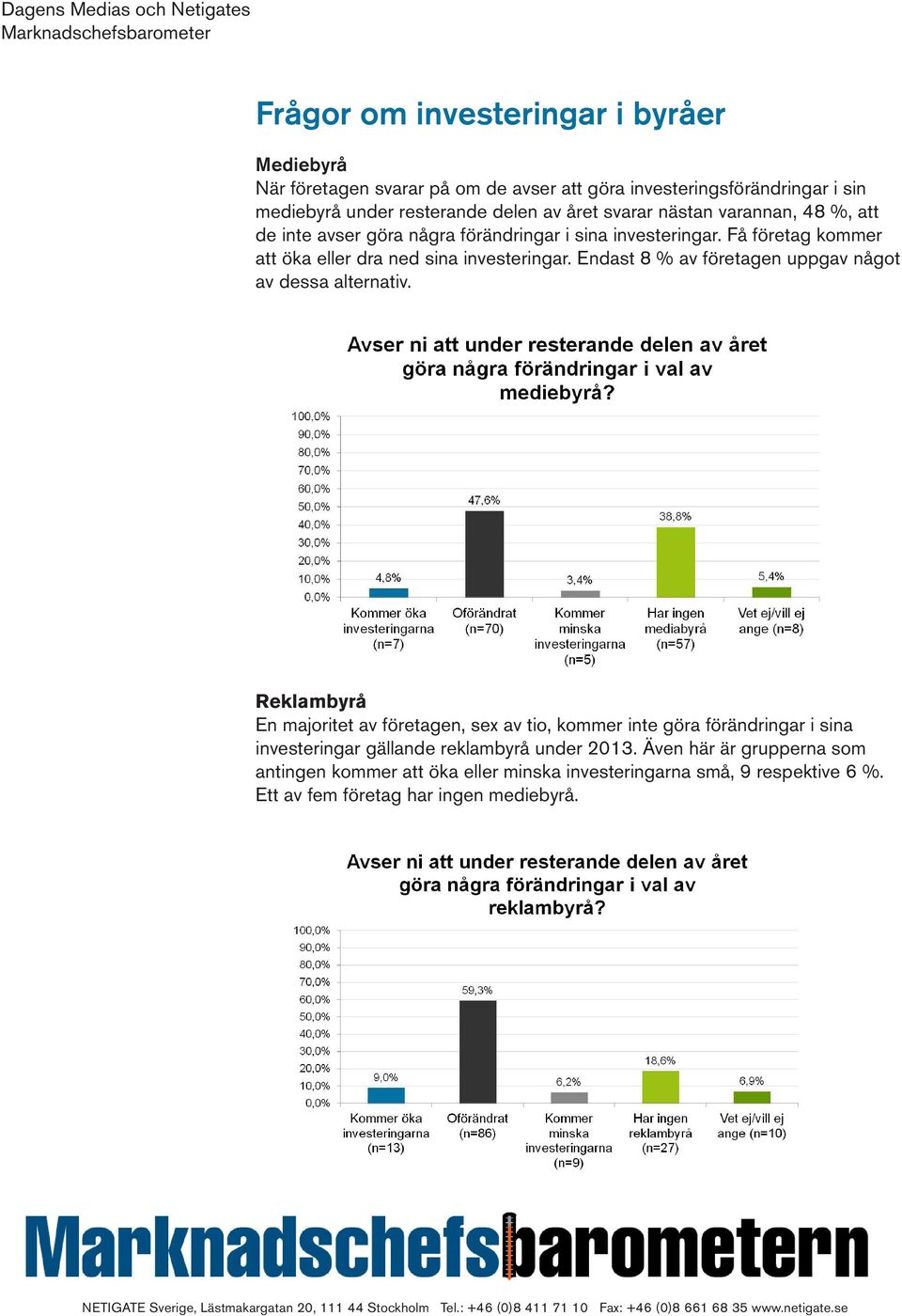 Endast 8 % av företagen uppgav något av dessa alternativ.