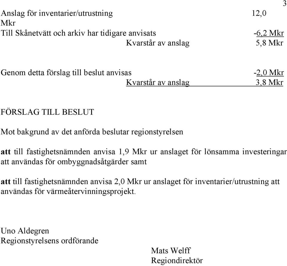 fastighetsnämnden anvisa 1,9 Mkr ur anslaget för lönsamma investeringar att användas för ombyggnadsåtgärder samt att till fastighetsnämnden anvisa