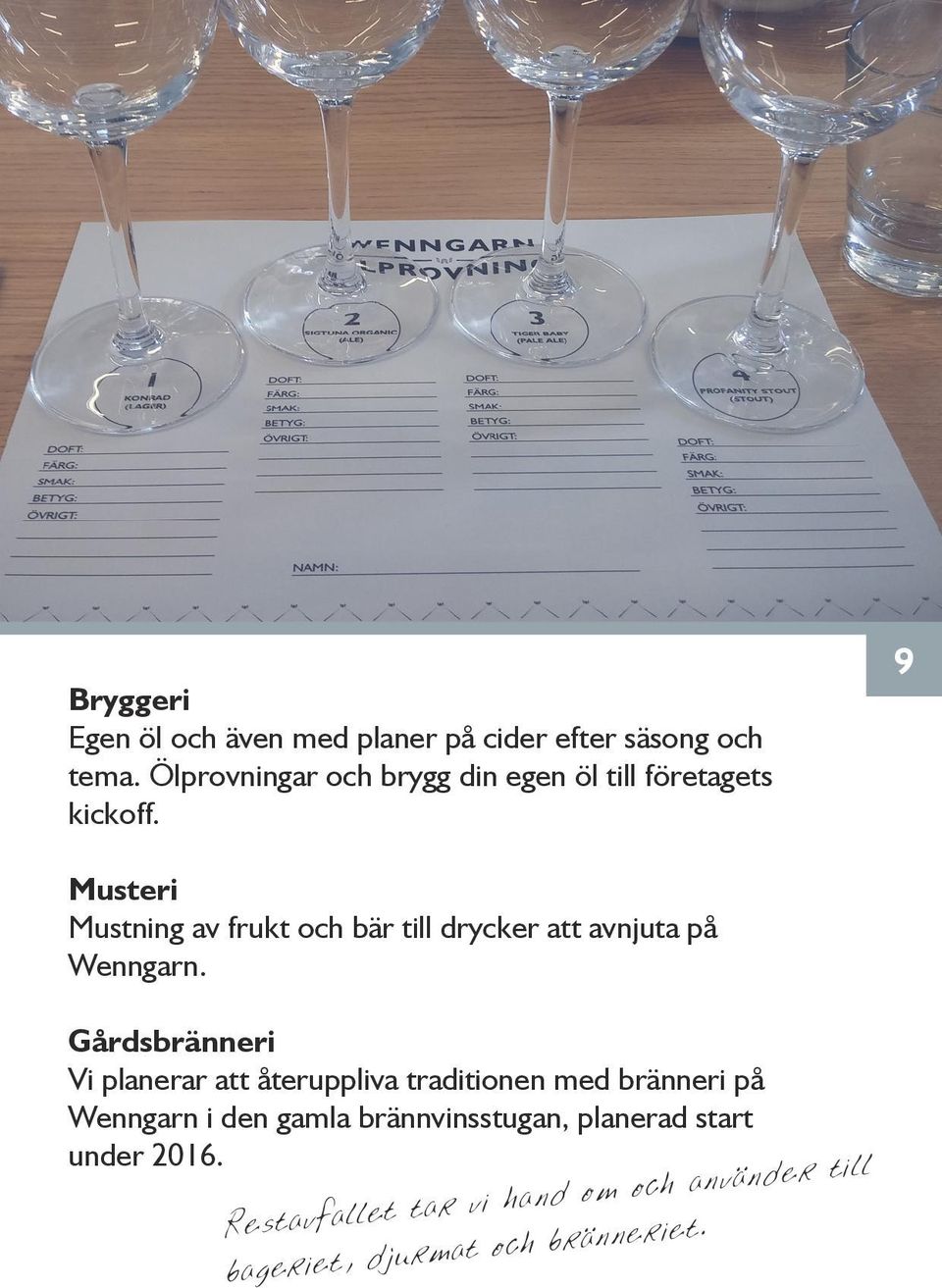 9 Musteri Mustning av frukt och bär till drycker att avnjuta på Wenngarn.