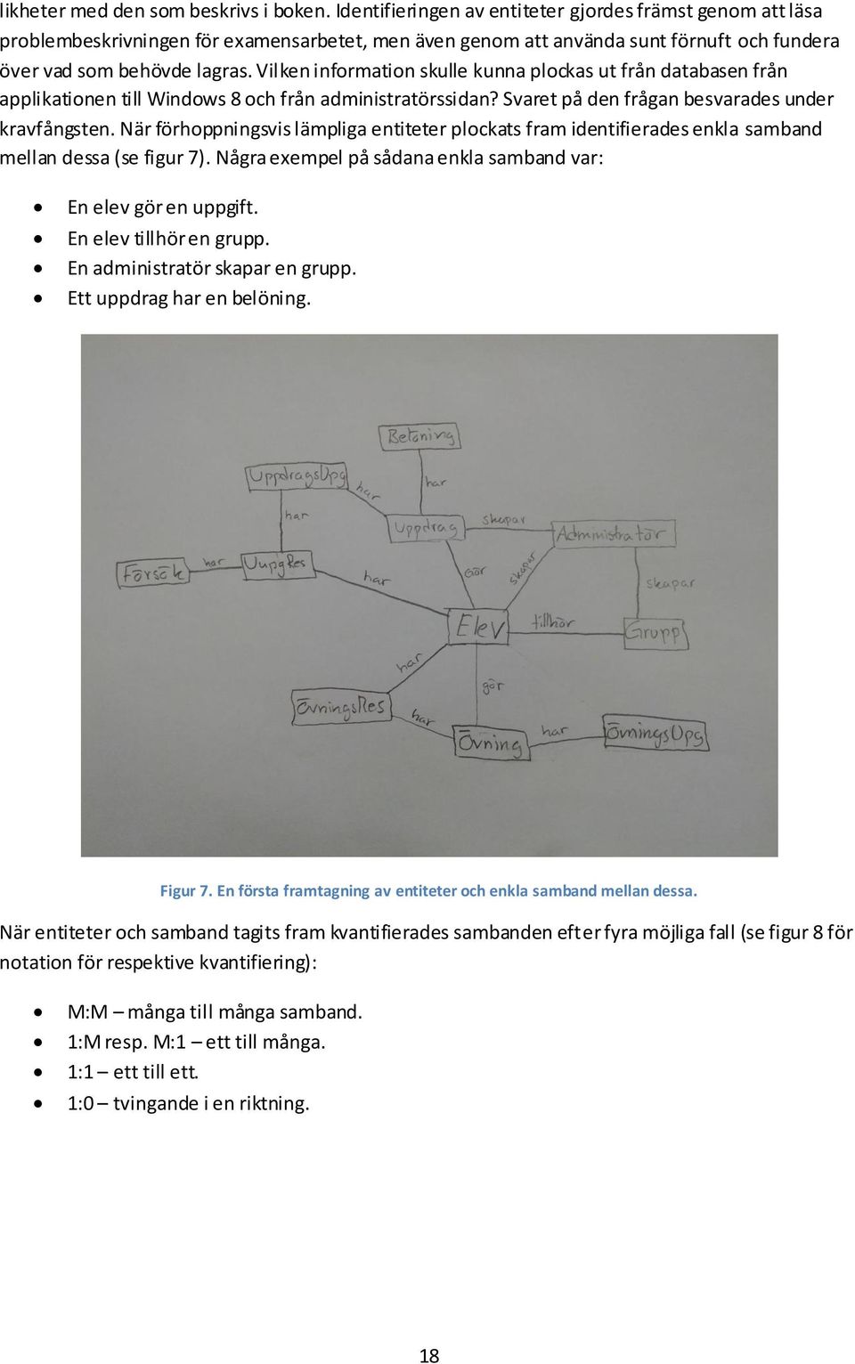 Vilken information skulle kunna plockas ut från databasen från applikationen till Windows 8 och från administratörssidan? Svaret på den frågan besvarades under kravfångsten.