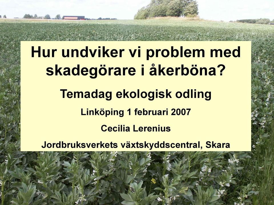 Temadag ekologisk odling Linköping 1
