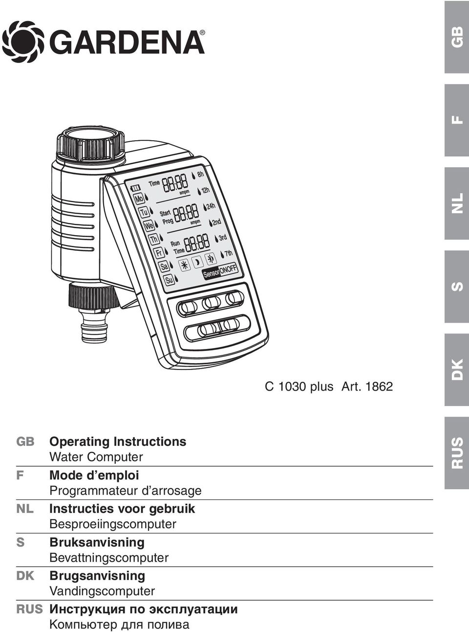 Programmateur d arrosage NL Instructies voor gebruik Besproeiingscomputer