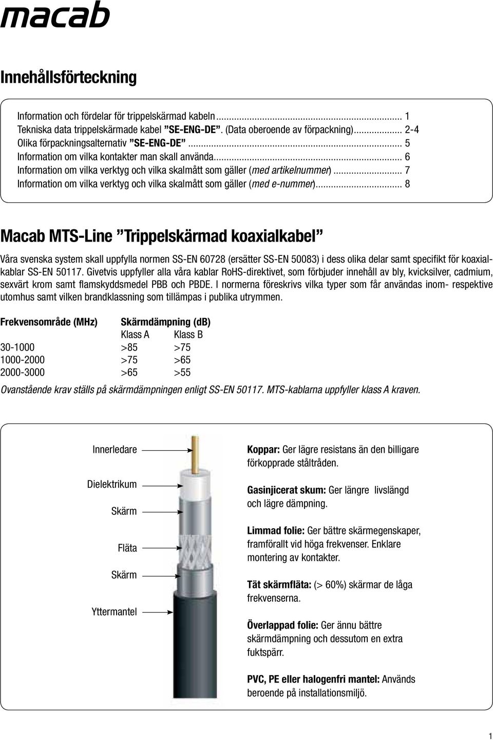 .. 7 Information om vilka verktyg och vilka skalmått som gäller (med e-nummer).