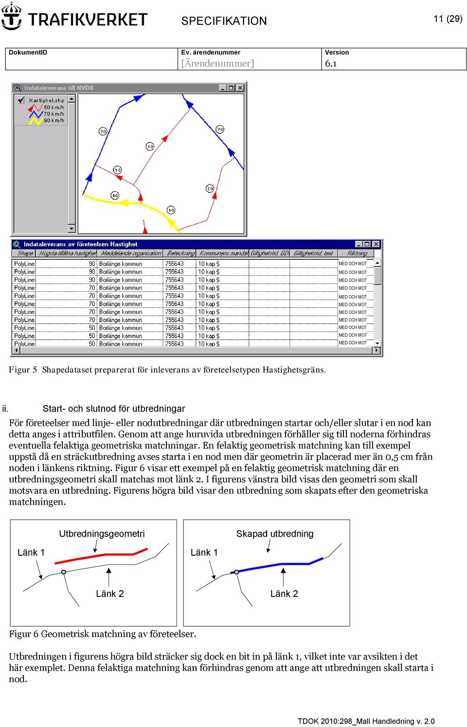 Genom att ange huruvida utbredningen förhåller sig till noderna förhindras eventuella felaktiga geometriska matchningar.