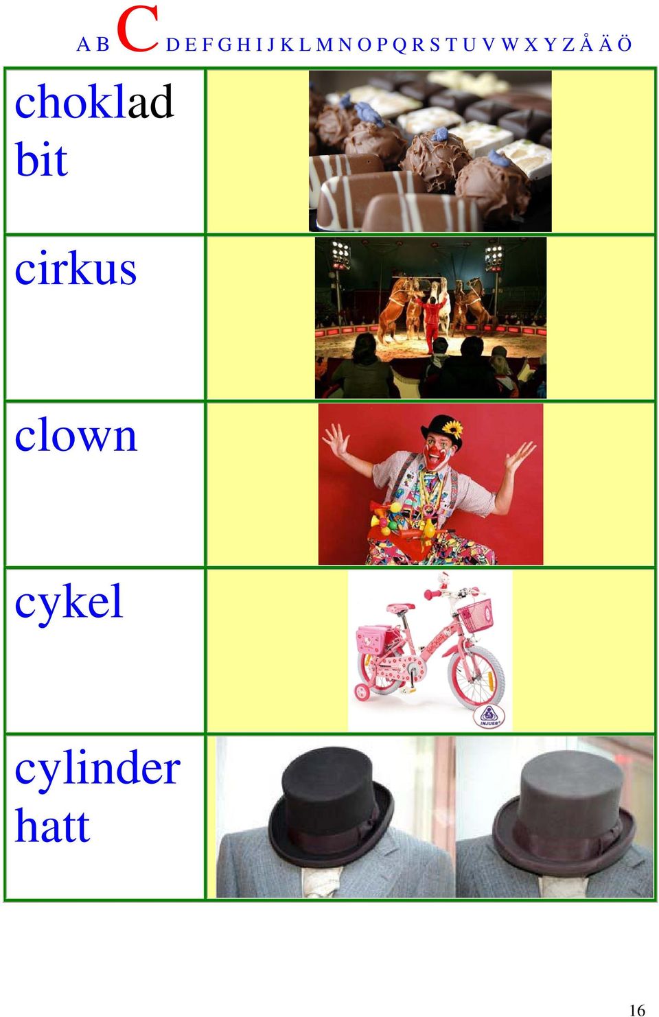 Å Ä Ö choklad bit cirkus