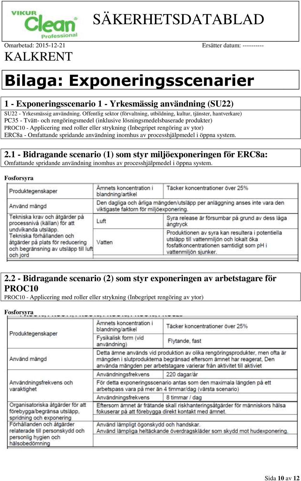 strykning (Inbegripet rengöring av ytor) ERC8a - Omfattande spridande användning inomhus av processhjälpmedel i öppna system. 2.