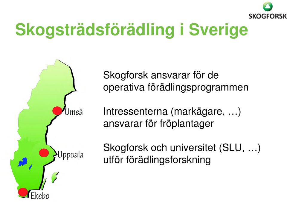 Intressenterna (markägare, ) ansvarar för