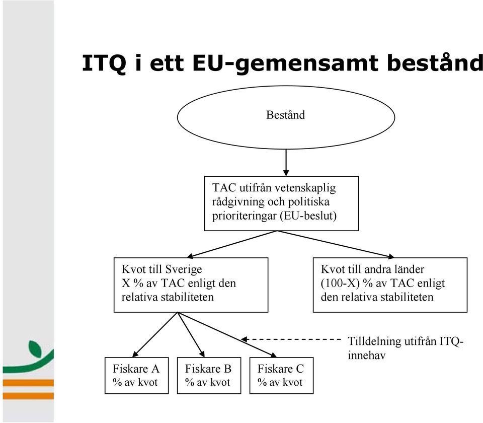 stabiliteten Kvot till andra länder (100-X) % av TAC enligt den relativa stabiliteten