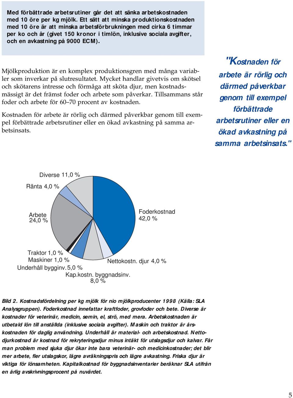 9000 ECM). Mjölkproduktion är en komplex produktionsgren med många variabler som inverkar på slutresultatet.