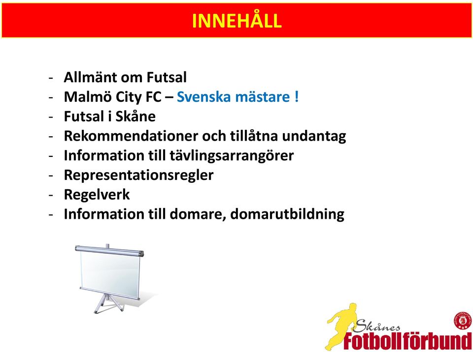 - Futsal i Skåne - Rekommendationer och tillåtna undantag