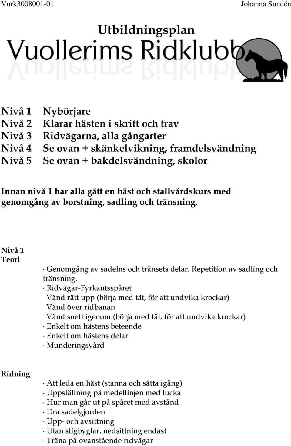 Ridvägar-Fyrkantsspåret Vänd rätt upp (börja med tät, för att undvika krockar) Vänd över ridbanan Vänd snett igenom (börja med tät, för att undvika krockar) Enkelt om hästens beteende Enkelt om