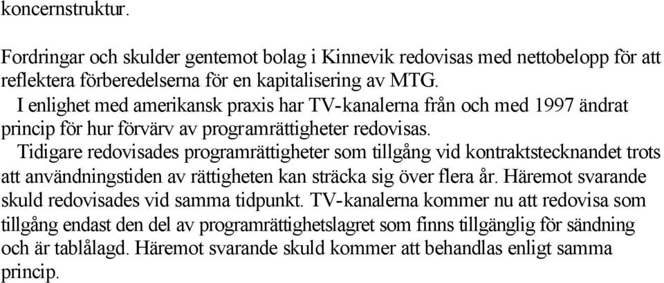 Tidigare redovisades programrättigheter som tillgång vid kontraktstecknandet trots att användningstiden av rättigheten kan sträcka sig över flera år.