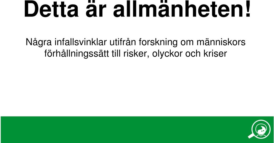 forskning om människors