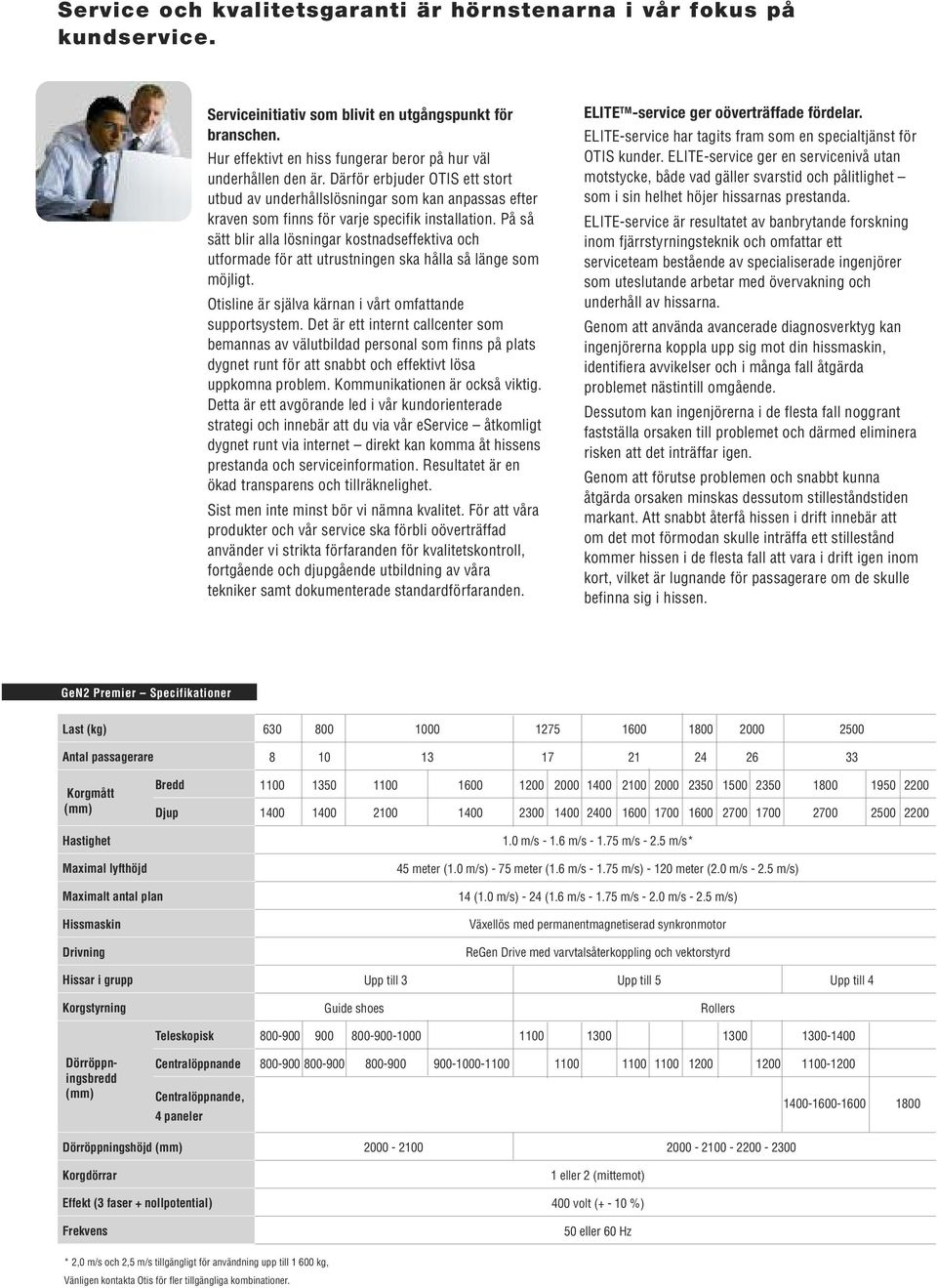 På så sätt blir alla lösningar kostnadseffektiva och utformade för att utrustningen ska hålla så länge som möjligt. Otisline är själva kärnan i vårt omfattande supportsystem.