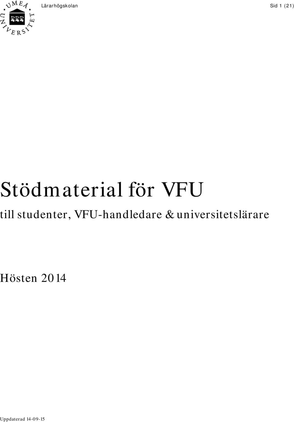 studenter, VFU-handledare &