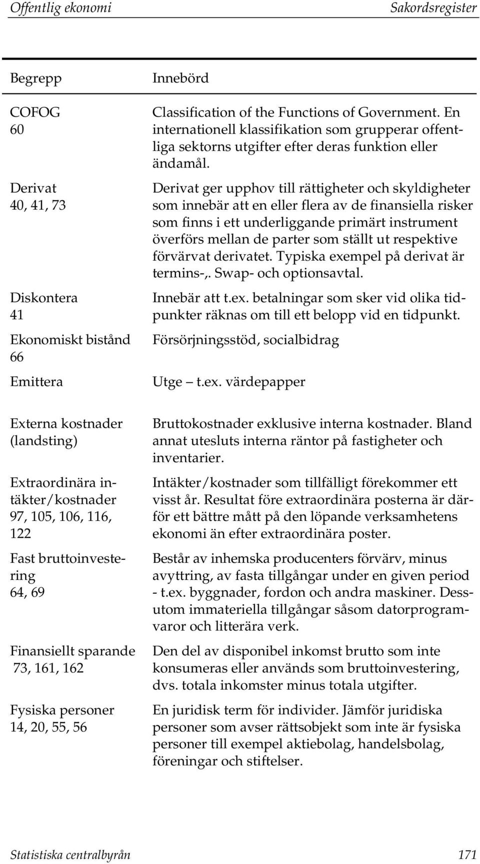 Derivat ger upphov till rättigheter och skyldigheter som innebär att en eller flera av de finansiella risker som finns i ett underliggande primärt instrument överförs mellan de parter som ställt ut