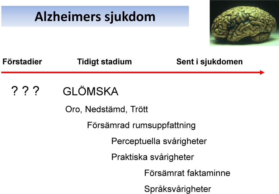 ?? GLÖMSKA Oro, Nedstämd, Trött Försämrad