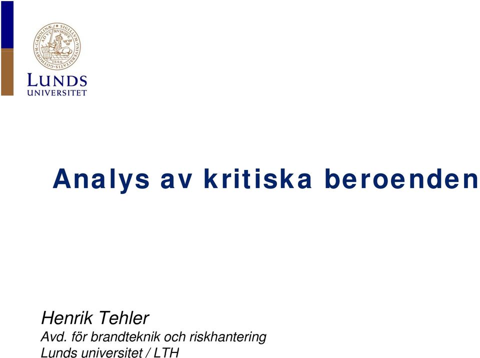 Avd. för brandteknik och