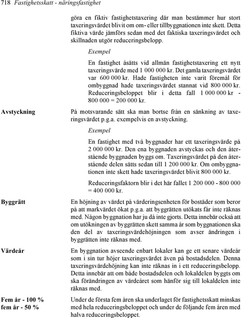 En fastighet åsätts vid allmän fastighetstaxering ett nytt taxeringsvärde med 1 000 000 kr. Det gamla taxeringsvärdet var 600 000 kr.