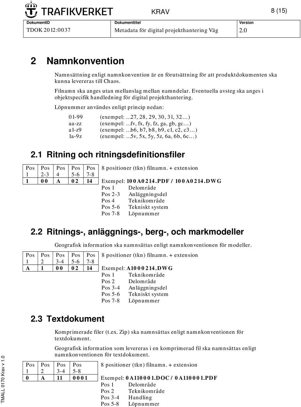 Löpnummer användes enligt princip nedan: 01-99 (exempel: 27, 28, 29, 30, 31, 32 ) aa-zz (exempel: fv, fx, fy, fz, ga, gb, gc ) a1-z9 (exempel: b6, b7, b8, b9, c1, c2, c3 ) 1a-9z (exempel: 5v, 5x, 5y,