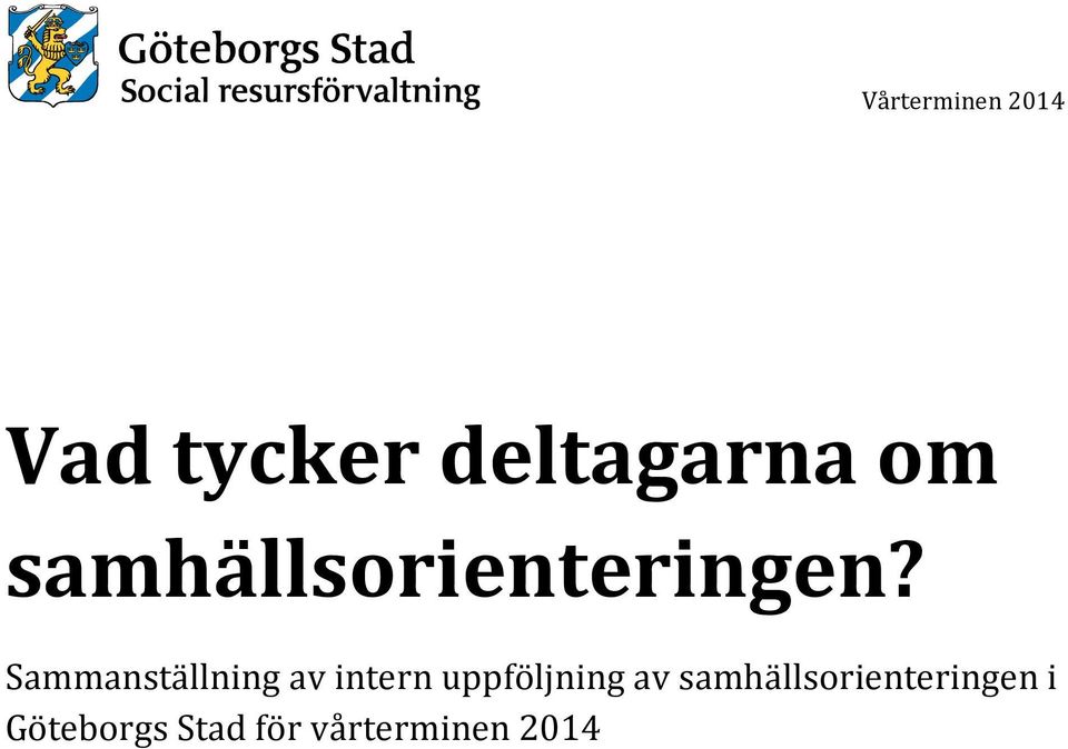 Sammanställning av intern