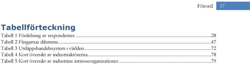 ..47 Tabell 3 Utsläppshandelssystem i världen.