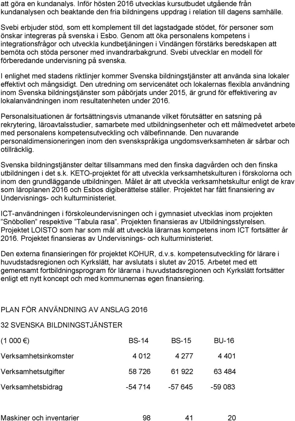 Genom att öka personalens kompetens i integrationsfrågor och utveckla kundbetjäningen i Vindängen förstärks beredskapen att bemöta och stöda personer med invandrarbakgrund.